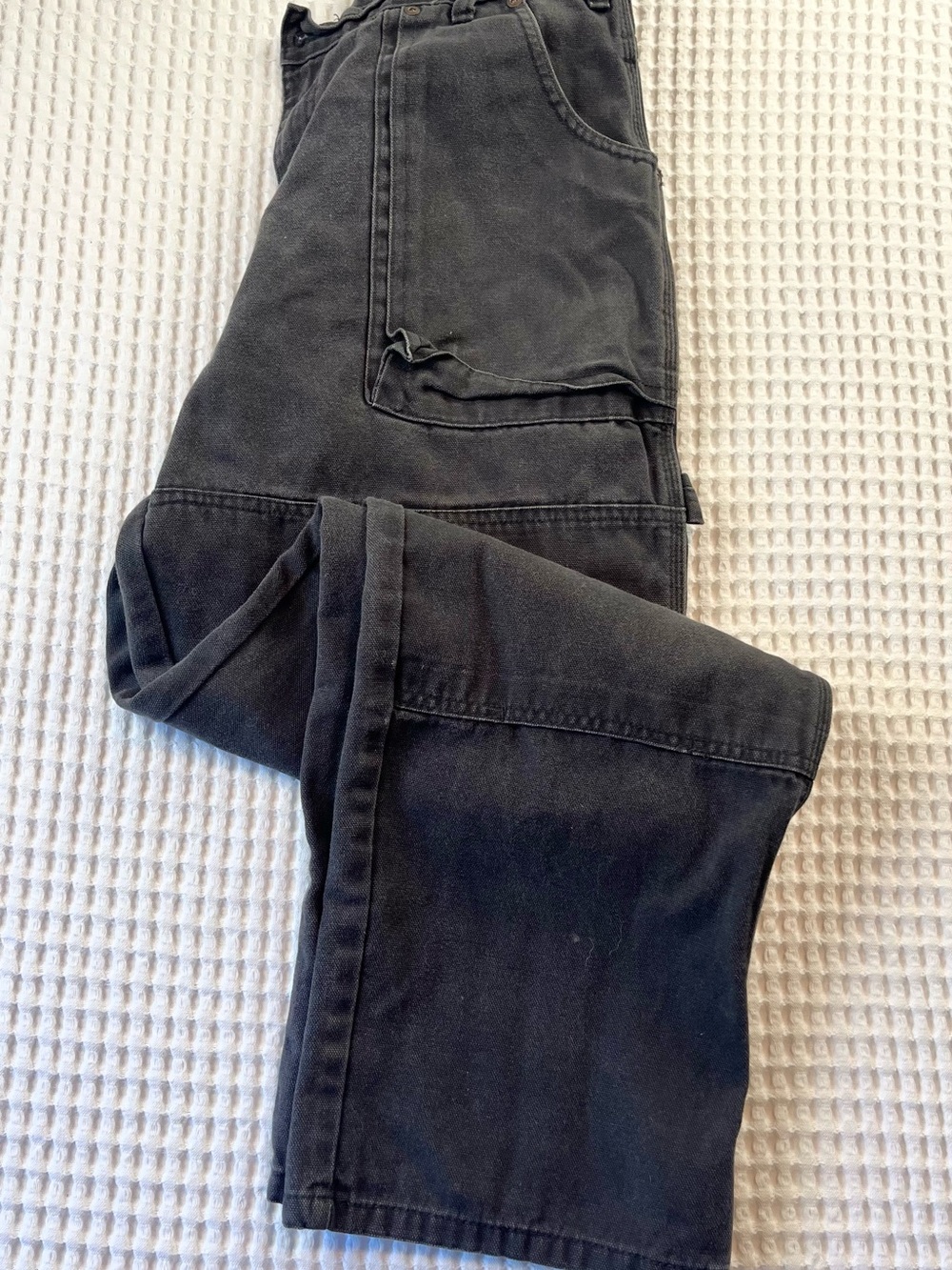 Dickies Double Knee Carpenter Work Pants Black Washed W38xL32
